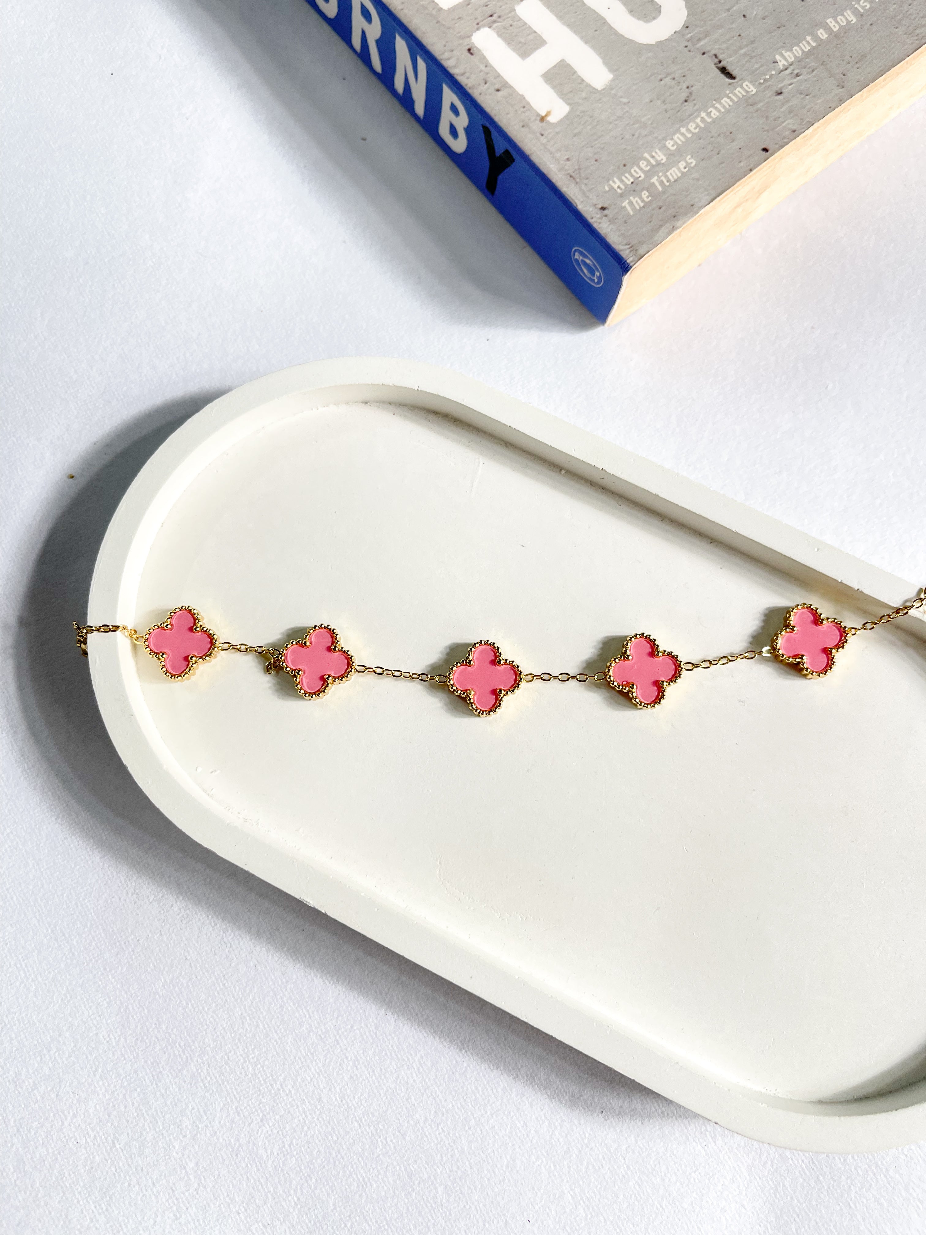 Pink Clover Bracelet